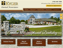 Tablet Screenshot of kygerdental.com